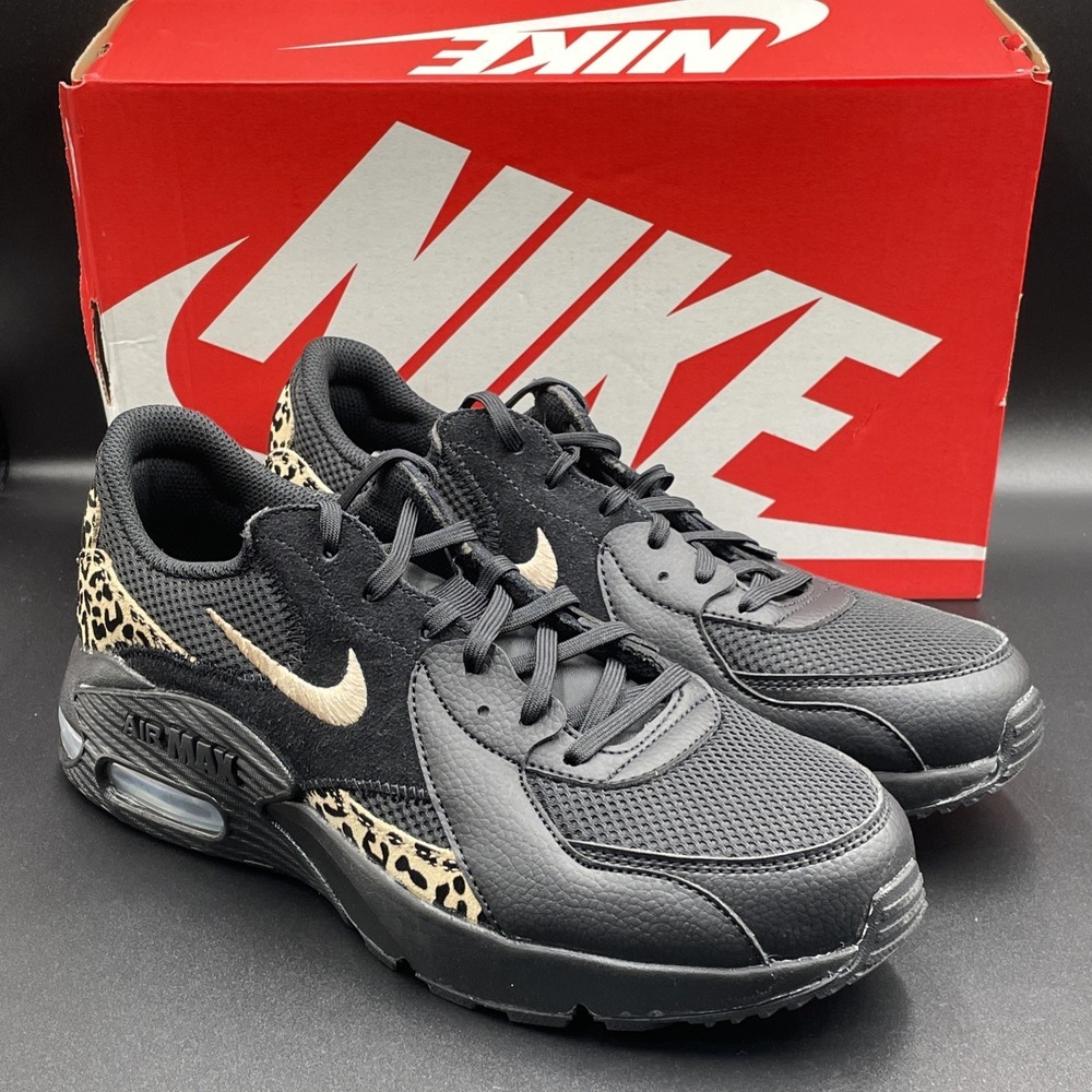 Nike Air Max Excee GPX Leopard Womens Size 7 Black Hemp IO8734-010 NEW